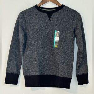 NWT Athletic Works Boys Gray Fleece Crewneck Sweatshirt Size Large 10-12 NWT